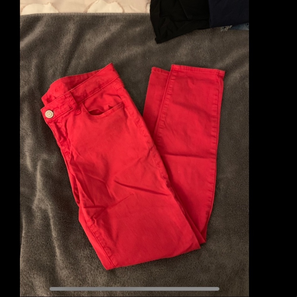 AE red jeans. Perfect condition. Stretch denim